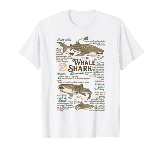 Whale Shark Anatomy Ocean Sea Animal Ocean Exploring Lover T-Shirt