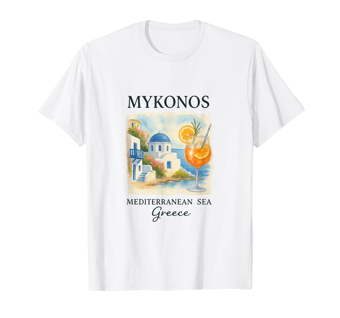 Mykonos Travel Greece Summer Vibes Sea Island T-Shirt