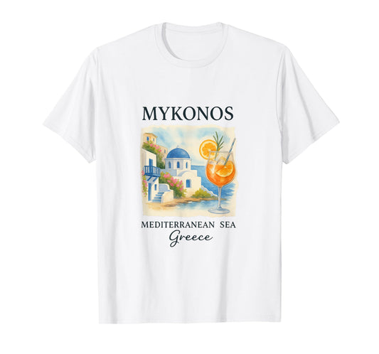 Mykonos Travel Greece Summer Vibes Sea Island T-Shirt