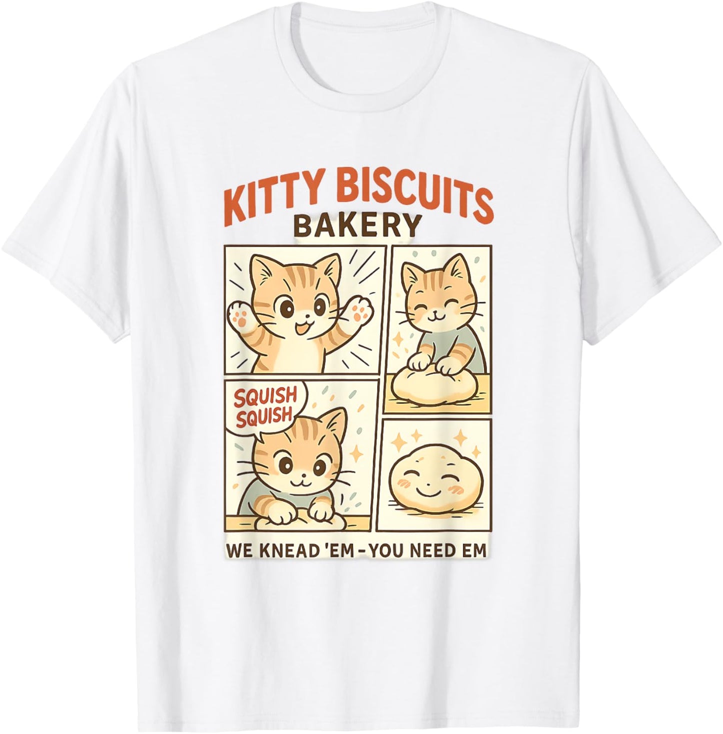 kitty biscuits bakery, Cute Cat Meme Kitten Graphic Tees T-Shirt
