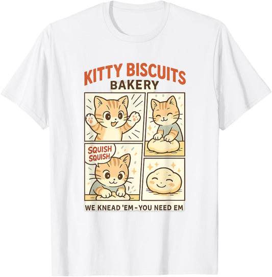 kitty biscuits bakery, Cute Cat Meme Kitten Graphic Tees T-Shirt