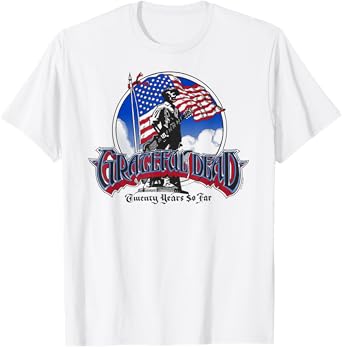Grateful Dead Twenty Years So Far American Flag Vintage Band T-Shirt