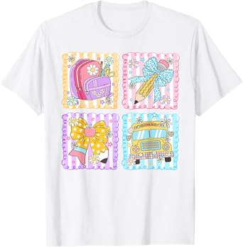 Back To School Coquette Bow Teacher Women Girl First Day T-Shirt