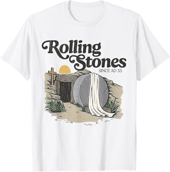 Easter The Stone Was Rolled Away He Is Alive Retro Christian T-Shirt