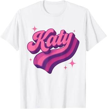 Vintage Katy Personalized Name I Love Katy T-Shirt