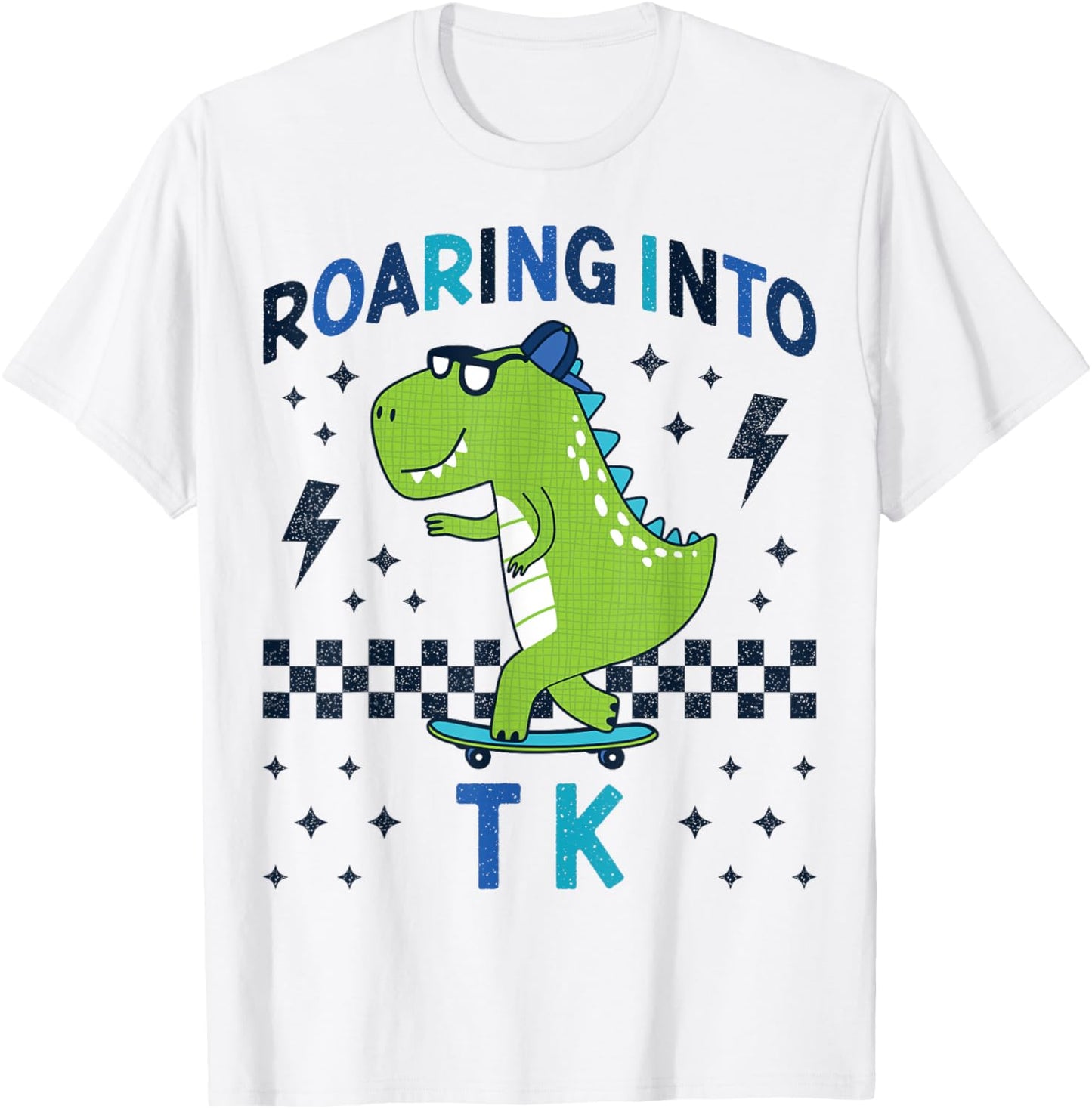 Roaring Into TK Dinosaur Back To School Ready Tee by TeeBrew