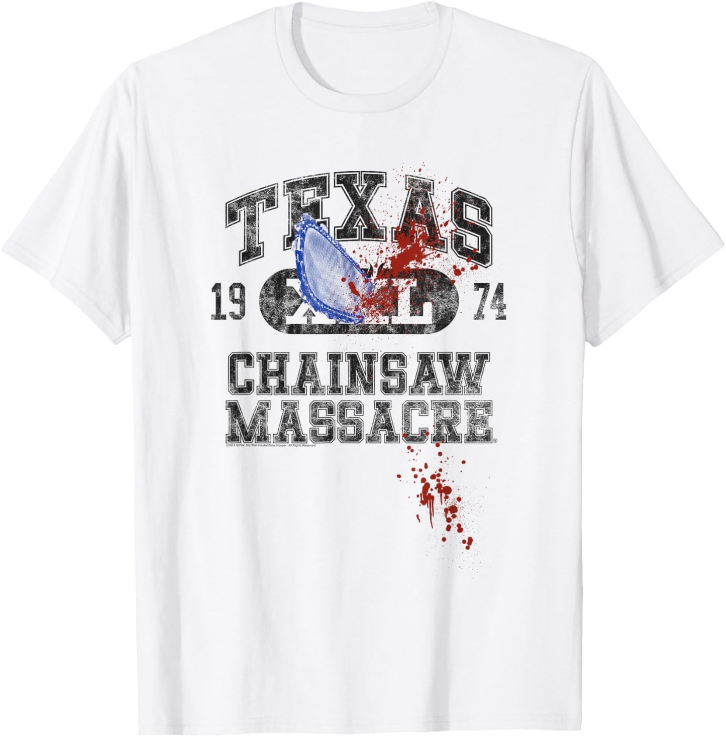 The Texas Chainsaw Massacre Athletic Logo with Chainsaw T-Shirt