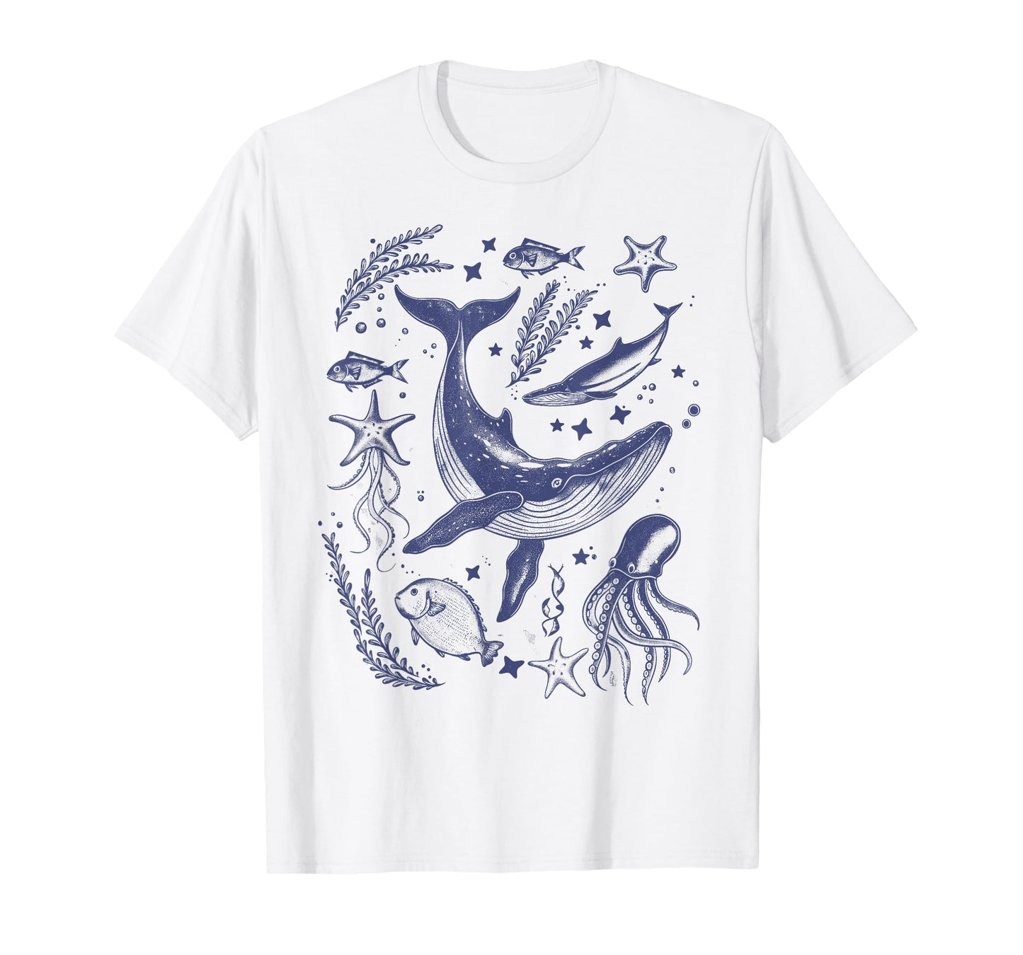 Ocean Marine Life Collection Sea Life lover Graphic T-Shirt
