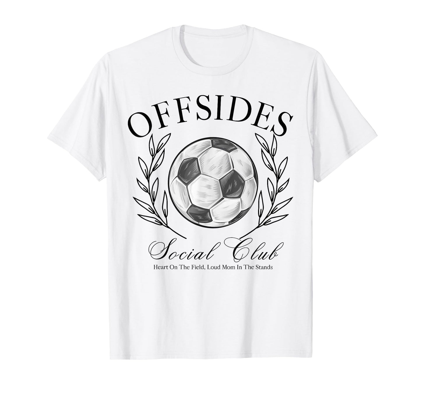 Offsides Social Club Heart On The Field Loud Mom T-Shirt