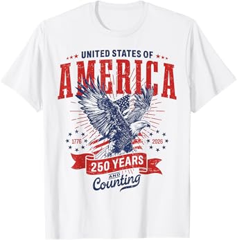 250th Birthday United States Eagle Flag T-Shirt