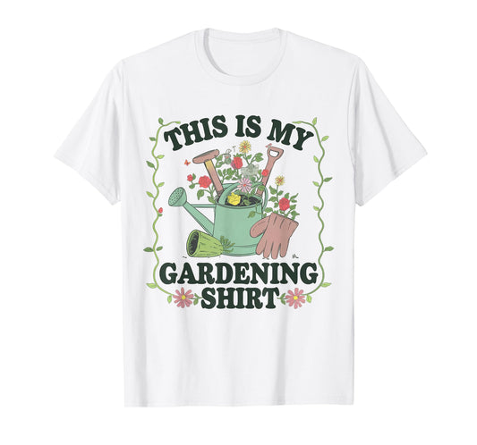 This Is My Gardening Shirt Funny Gardener Gifts Plants Lover T-Shirt