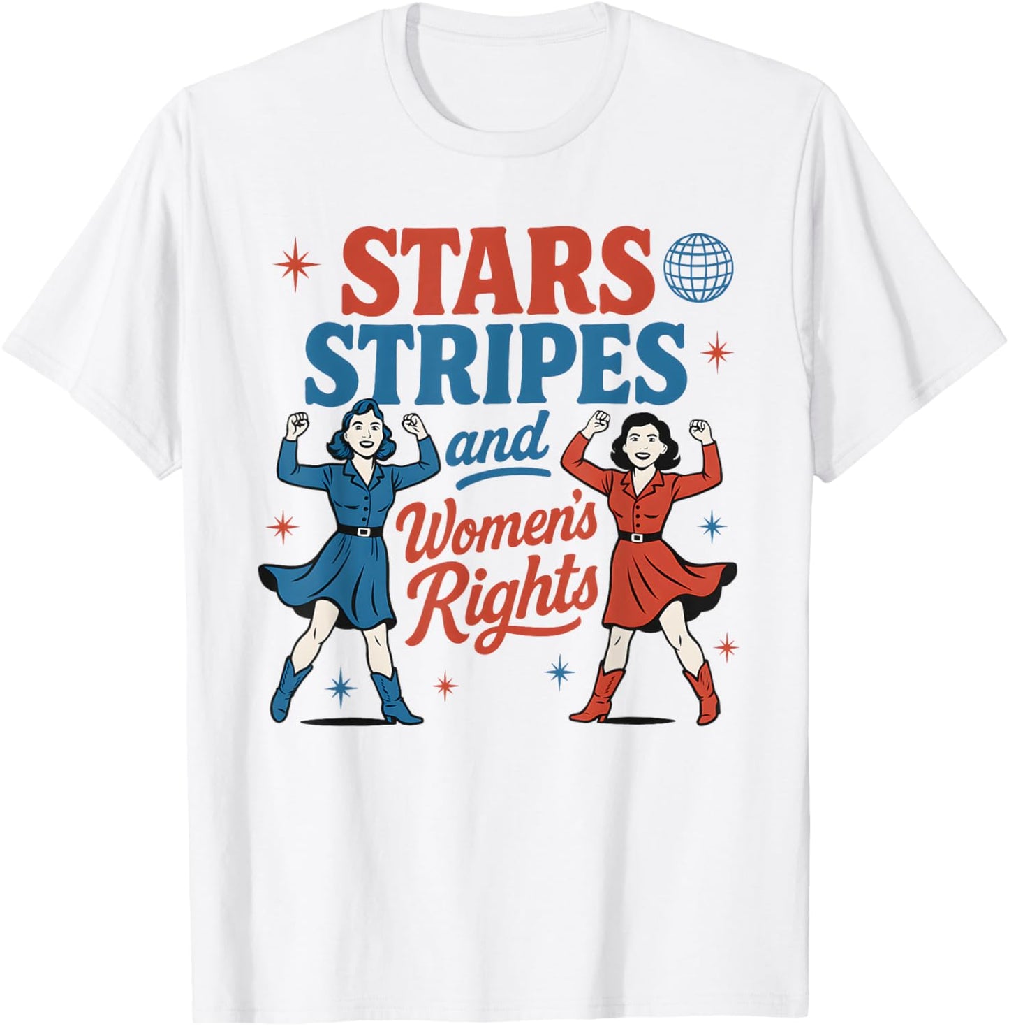 Stars Stripes And Women's Rights 4th Of July Equal Rights T-shirt