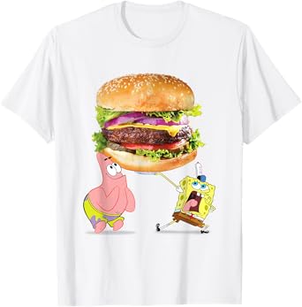 SpongeBob SquarePants & Patrick Star Giant Photo Real Burger T-Shirt
