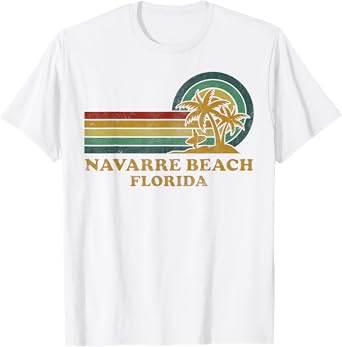 Navarre Beach Florida Family Summer Vacation Palm Tree T-Shirt