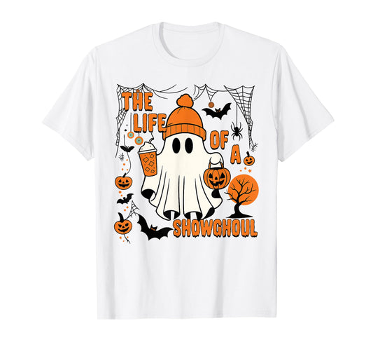 The Life of a showghoul Halloween Costume Bow Boo Girls Tee T-Shirt