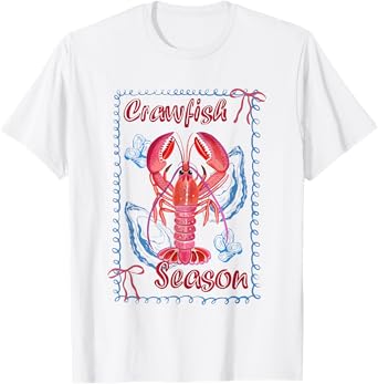 Preppy Crawfish Boil Vintage Summer Funny Crawfish Season T-Shirt