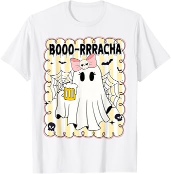 Boo-Rracha Ghost Borracho Beer Mexican Hispanic Halloween T-Shirt