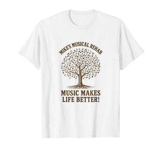 Music Makes Life Better Tree T-Shirt