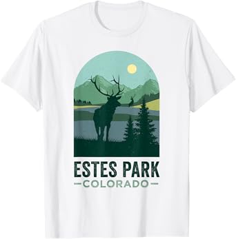 Estes Park TShirt Wildlife Vintage Estes Park Colorado T-Shirt
