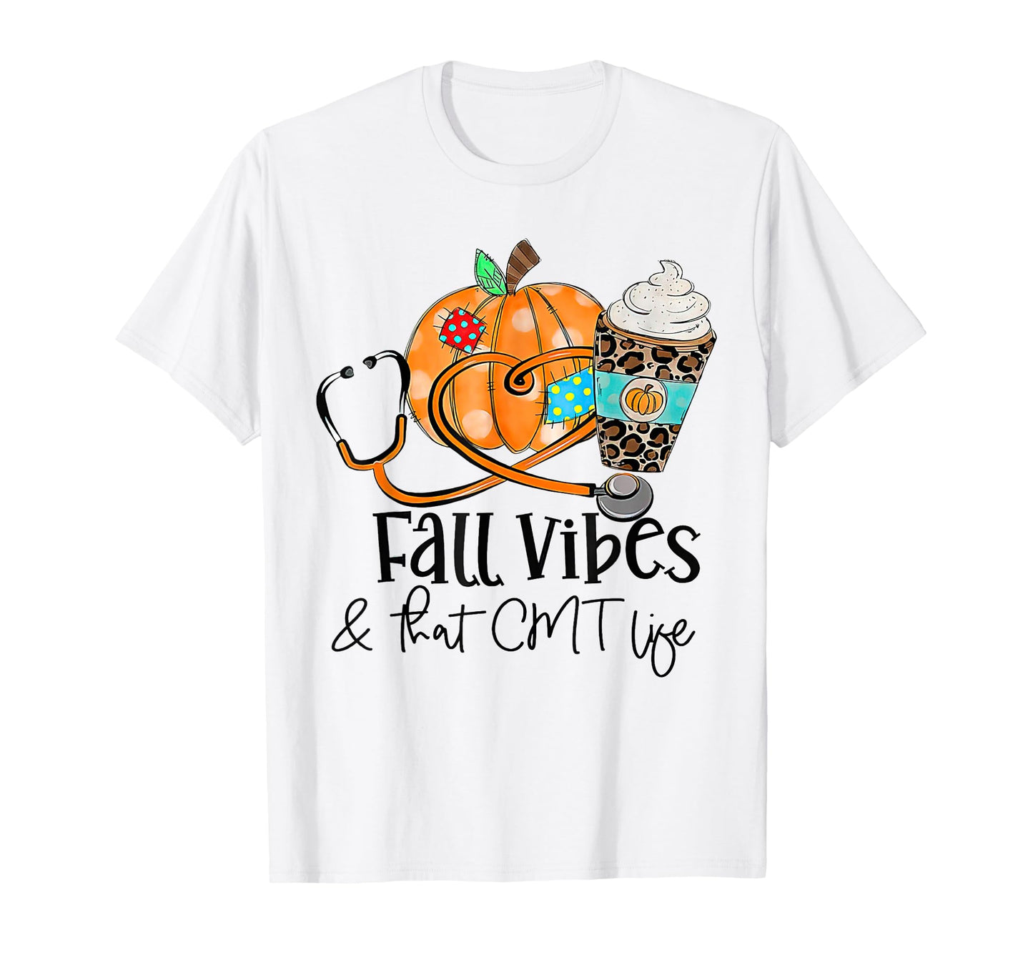 Fall Vibes And CMT Life Pumpkin Leopard Thanksgiving T-Shirt