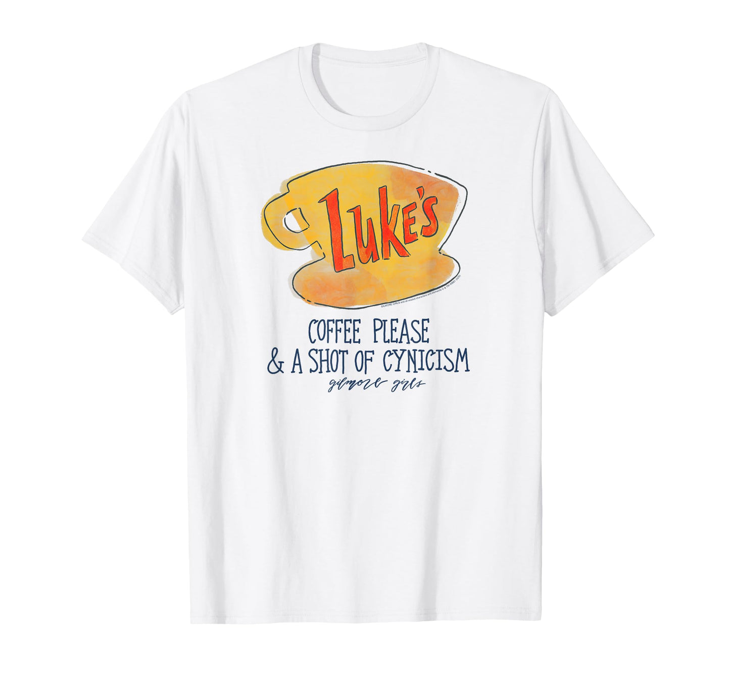 Gilmore Girls Luke's Diner Watercolor Coffee Please TV Show T-Shirt