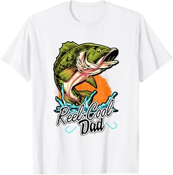 Funny Reel Fishing Fish Fisherman Fathers Dad Angling Angler T-Shirt