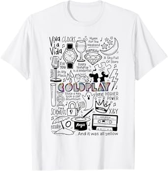 Music Tour Aesthetic Band 2025 Cold Play Music Art Lovers T-Shirt