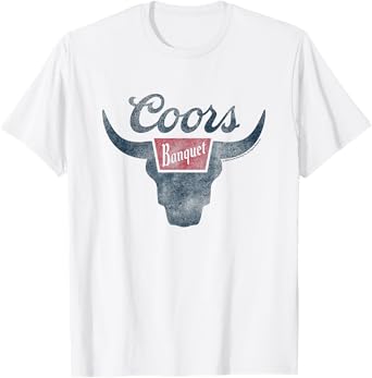 Coors Brewing Company Coors Banquet Distressed Chest Logo T-Shirt