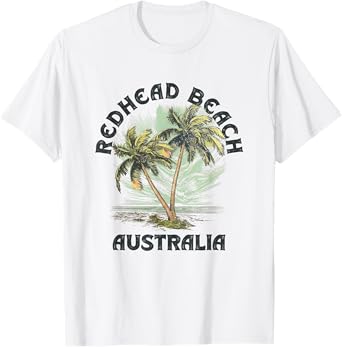 Redhead Beach Australia Palms Vintage Beach T-Shirt