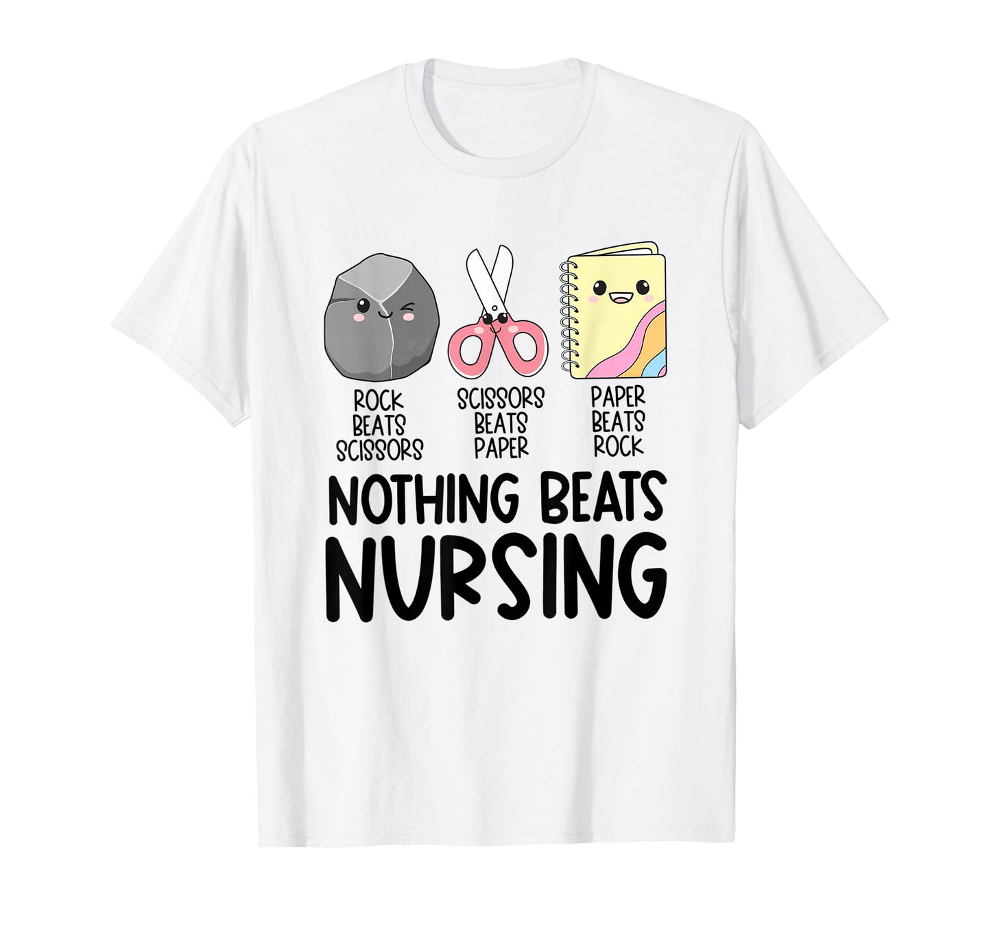 Women Rock Paper Scissors Funny Nurse Back to School T-Shirt