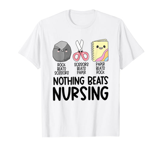 Women Rock Paper Scissors Funny Nurse Back to School T-Shirt