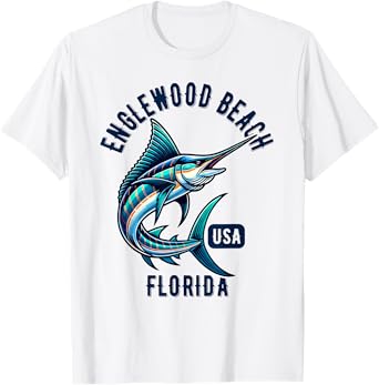 Englewood Beach Florida USA Fishing Design T-Shirt