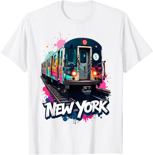 Vintage NYC Graffiti Subway Style with 1980s City Vibe T-Shirt