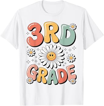 Groovy 3rd Grade Back To School First Day of Third Grade T-Shirt