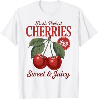 Cherry Farmer's Market Fresh Picked Cherries Cherry Lover T-Shirt