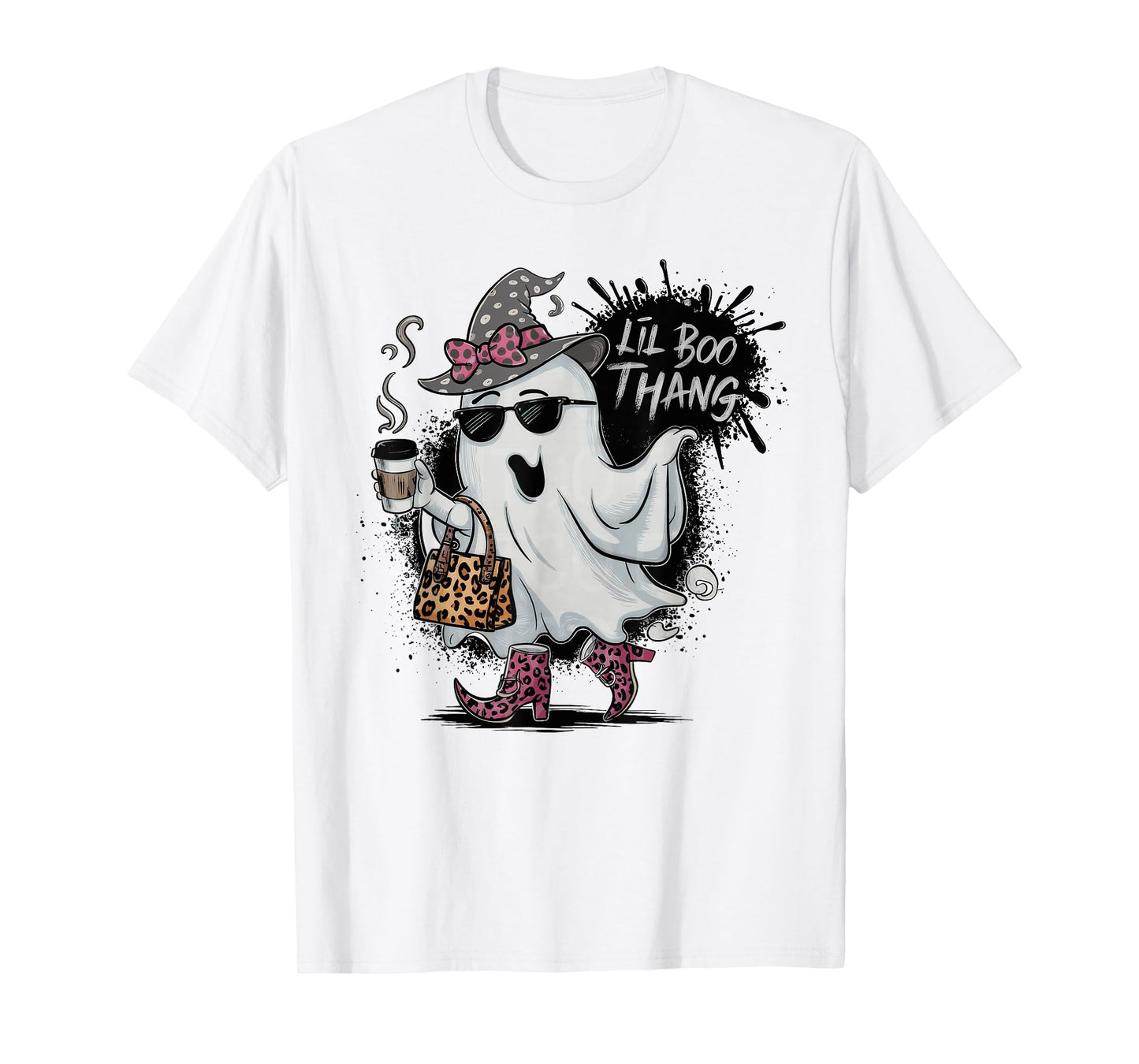Lil Boo Thang Cute Ghost Halloween Costume Girl Kids T-Shirt