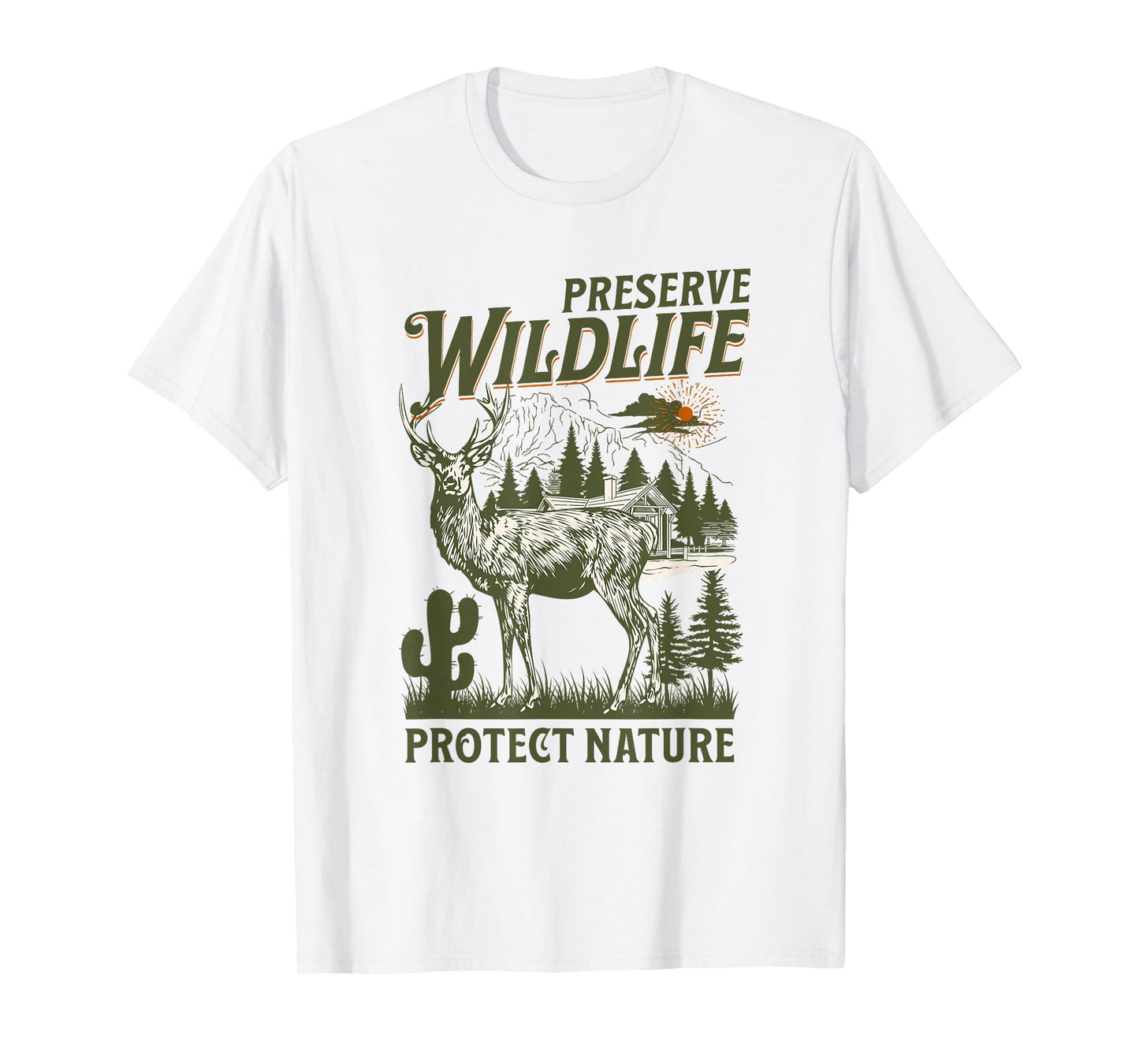 Respect Locals Preserve Wildlife Retro Animal Protect Nature T-Shirt