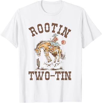 Rootin Two-tin 2nd Birthday 2 Year Old Western Cowboy Bday T-Shirt