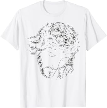 Christian Religious TShirt Jesus Image Way Truth Life Words