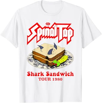 Vintage Shark Sandwich Distressed Spinal Tap Funny Design T-Shirt