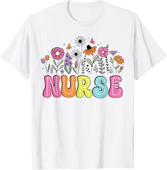 Groovy Nurse Wildflower Floral Happy Nurse Week 2026 T-Shirt