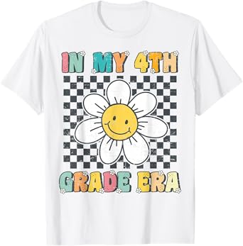 In My 4th Grade Era Retro Groovy Fourth Grade Back to School T-Shirt