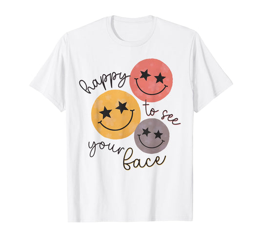 Happy To See Your Face Teacher Disco Ball Back To School T-Shirt