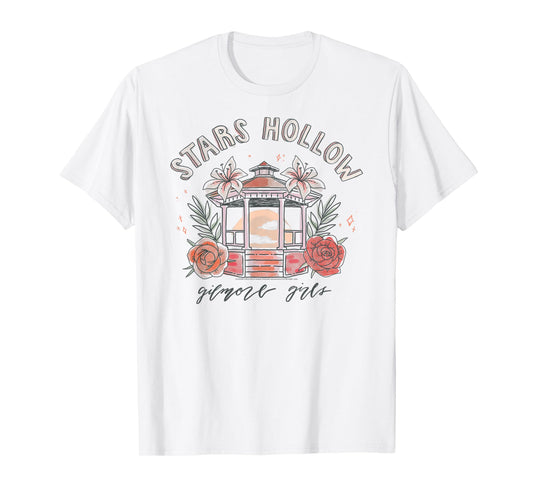 Gilmore Girls Stars Hollow Watercolor Gazebo TV Show T-Shirt