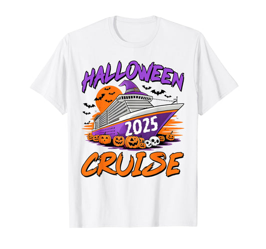 Halloween Cruise 2025 Halloween Trip Family Cruising Squad T-Shirt