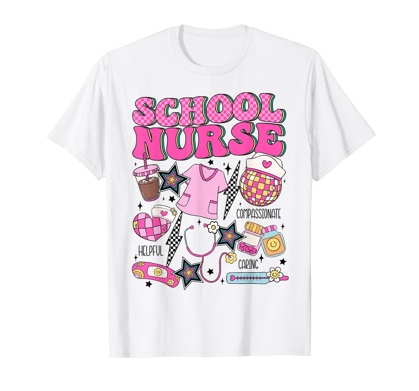 Cute Elementary School Nurse Student Teacher Back to School T-Shirt