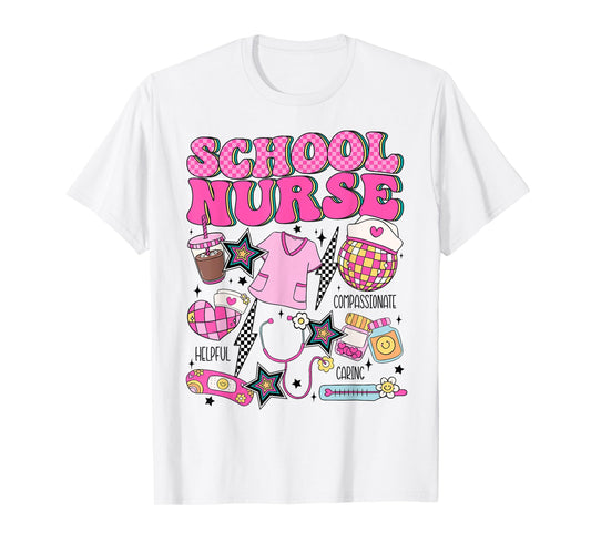 Cute Elementary School Nurse Student Teacher Back to School T-Shirt