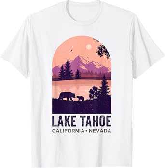Lake Tahoe California Nevada Summer Vacation at Lake Tahoe T-Shirt
