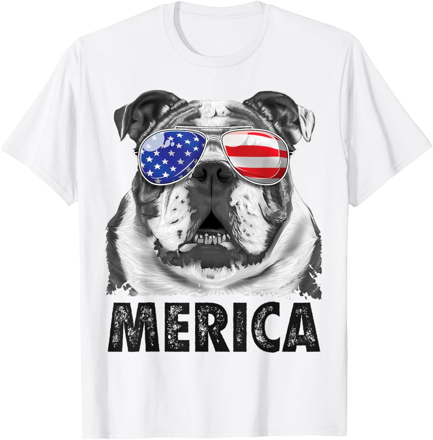English Bulldog 4th of July Shirt Merica Men Women American T-Shirt