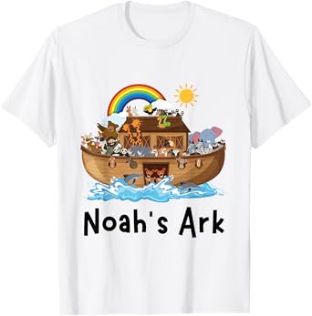 Christian Faith Noah's Ark Sunday School Student Rainbow T-Shirt